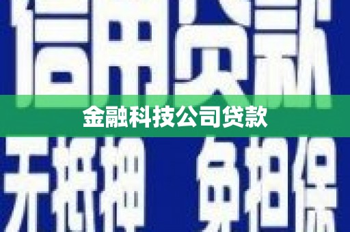 柯桥金融科技公司贷款