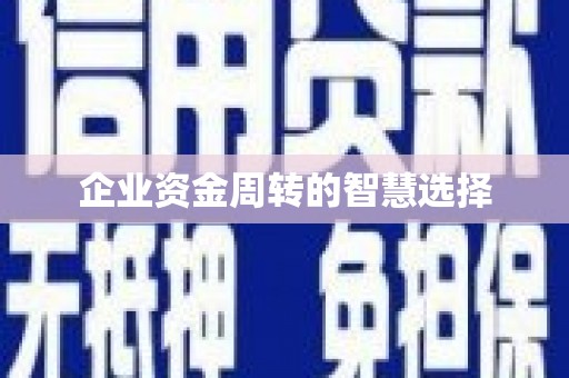 柯桥企业资金周转的智慧选择