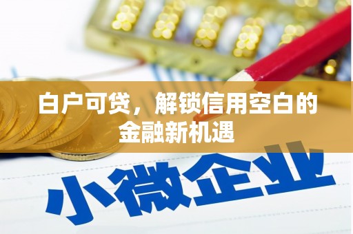 柯桥白户可贷，解锁信用空白的金融新机遇
